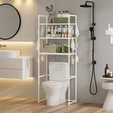 LÈRFM 3 Tier Bathroom Storage Shelf Free Standing Toilet Floor Standing - White - View 2