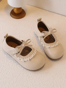 1 Paar Mädchen Retro einfarbige weiche Sohle Klettverschluss flache Schuhe, geeignet für Outdoor-Aktivitäten und vielseitig einsetzbar das ganze Jahr über. - Weiss - Übersicht 3