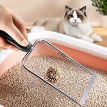 Sturdy Cat Litter Scoop, Stainless Steel Mesh Cat Litter Scooper, Easy To Clean Reptile Glass Container Sand Waste, Beach Shovel