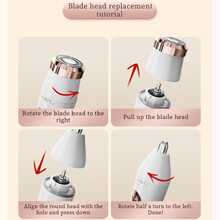 2025 New Women's 3-In-1 Portable Electric Shaver, Unisex - Multi-Functional LED Display, USB Charging, Includes Pubic Hair Trimmer, Ear And Nose Hair Trimmer, Lip Hair Trimmer - Multicolor - View 6