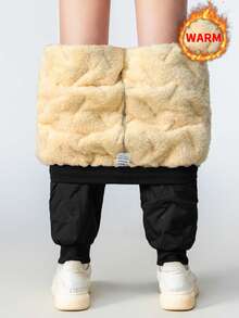 1PC Men's Fashionable And Versatile Winter Thickened Pants, Stylish Striped Casual Long Pants - A Gift For Husbands, Boyfriends, Or Partners, Fall