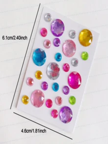 1pc Pet Bubble 3D Diamond Sticker - Colorful Cartoon Crystal Sticker, Handmade Reward And Decoration For Dog And Cat Grooming - Multicolor - View 4