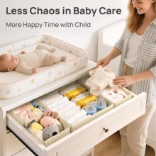 12 件/6 件/1 件可折叠织物收纳盒，带拉链的抽屉整理器，适用于衣服、内衣、袜子、胸罩、毛巾、领带