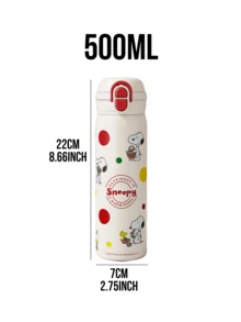 Polka Dot Thermal Insulated Water Bottle - Red Edition, 500ml Leak-Proof Stainless Steel Double Drinking Cup With Cute  Design, Long-Lasting Temperature Retention, Adorable & Stylish, Perfect For Students & Office Workers, Great For Daily Commute, School Lunches, Office Breaks & Travel