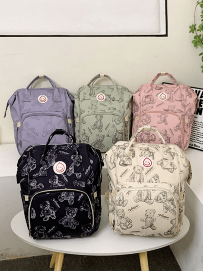 Nueva bolsa grande de mamá para mujeres, bolso de mano portátil con múltiples compartimentos, versátil para viajes, compras, adecuado para diversas ocasiones, mochila de moda