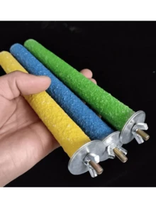 1pc Tiger Lily Parrot Claw & Beak Grinding Stick, Parrot Perch Stand For Bird Cage - Multicolor - View 7