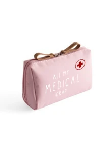 便携式化妆包，北欧风格，多功能隔层设计，便携式药包，小型药丸收纳袋，旅行药品收纳袋，适合日常/户外/旅行，健康必备，多层防水涂层，多功能数码收纳袋