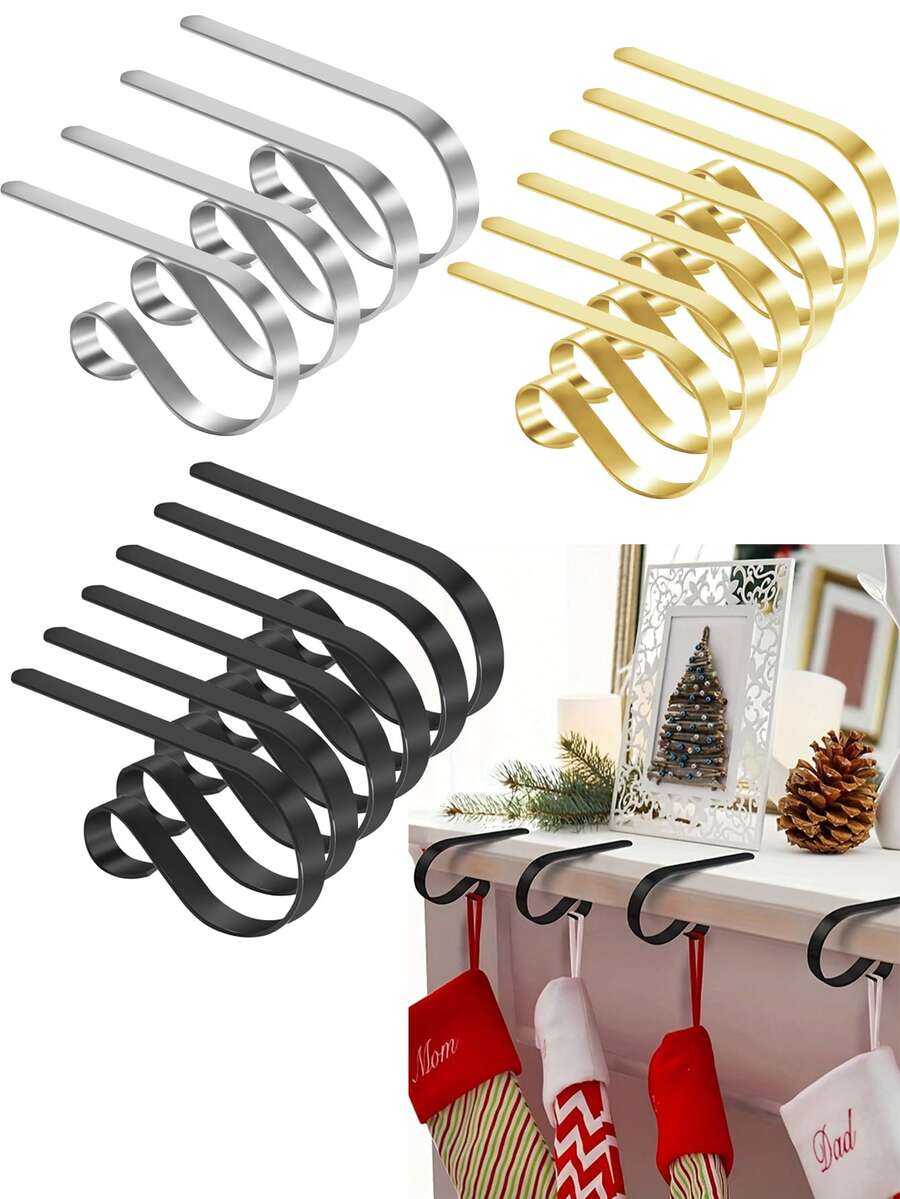 1 porta calze di Natale, ganci antiscivolo per decorazioni per alberi di Natale, ganci in metallo per appendere calze di Natale, adatti per decorazioni per la stanza, decorazioni natalizie per la casa, decorazioni per la camera da letto, decorazioni natalizie, regali di Natale, decorazioni per matrimoni e compleanni, accessori per decorazioni per la casa, decorazioni natalizie invernali, regali di Natale per la casa, decorazioni natalizie - Multicolore - Visualizzare 1