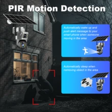V380 1 PC 4G Wireless Solar Security Camera Outdoor Dual Lens Waterproof Motion Detection CCTV Camera Full-Color Night Vision Auto Tracking Surveillance Camera For Home, Storefront, And Factory, Farm IP Camera PTZ Camera Ring Camera