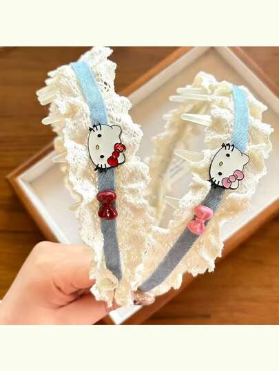 Sanrio Miniature Anime Figurines And Trinkets, New Korean-Style Cartoon Hello Kitty Hair Ties, Fashionable And Sweet Girly Style, Toothed Hair Ties, Versatile Hair Clips And Accessories, Exquisite And Cute Sanrio Products, Super Adorable, And Cool! The Perfect Gift For Your Best Friend Or Other Friends.