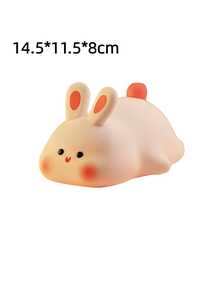 Cute Rabbit Night Light, Rabbit-Shaped Night Lamp With Warm LED Lighting. It Features Three Brightness Levels And Touch Operation, Is Rechargeable, Comes With A Switch, And Is A Novelty Animal Night Light. Available In Warm White Light Or Rainbow-Changing LED, Suitable For Placing On A Desk, In A Dormitory, Or Bedroom. Ideal For Back-To-School Decoration,