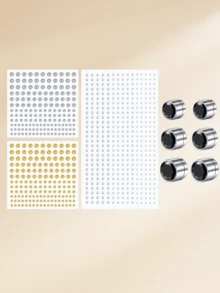 6 件装女士不锈钢假鼻环，非穿孔宝石水钻贴纸非穿孔鼻钉珠宝 4/5/6 毫米鼻环软骨耳钉耳环 - Fake Nose Stud - 查看 13