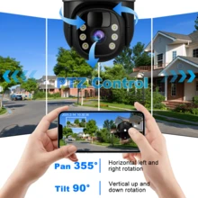V380 1 PC 4G Wireless Solar Security Camera Outdoor Dual Lens Waterproof Motion Detection CCTV Camera Full-Color Night Vision Auto Tracking Surveillance Camera For Home, Storefront, And Factory, Farm IP Camera PTZ Camera Ring Camera