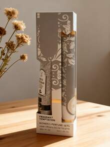 Yar A Hand Cream & Perfume 2-Piece Set Long-Lasting, Light-Fragrance Perfume Is Unisex, Ideal For Various Occasions Such As Daily Life And Parties Perfect Gift Choice For Family Members And Loved Ones During Halloween And Christmas Quick Ship - 淺灰色 - 查看 1