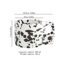 1pc Black & White Polka Dot Ceramic Mug, Coffee Cup, Fashionable Couple Milk Cup, High-Quality Breakfast Cup, Suitable For Home, Back To School, Gift For Friends, Valentine's Day, Mother's Day, Christmas, Water Bottle, Indoor & Outdoor, Camping - 多 - 查看 10