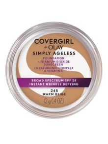 CoverGirl Simply Ageless 即时抗皱粉底液 245 - 暖米色 0.4 盎司/12 克 - 245 - 暖米色 - 查看 1