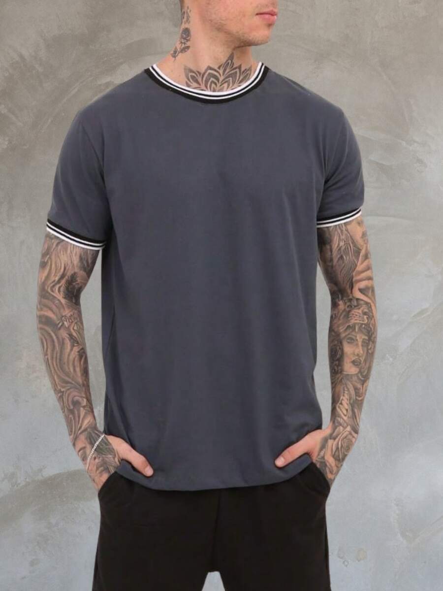 Men T-Shirts - 灰色 - 查看 1