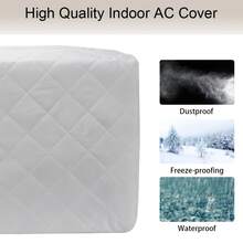 Adjustable Dual-Sided Dust Cover & Wind Guard For Indoor Air Conditioner, Elastic Band For AC Protection,Kitchen Decor,Household Items - White - View 6