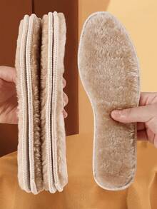 1 par de plantillas cálidas, plantillas de fieltro gruesas, transpirables y absorbentes con forro polar anti-olor para hombres en invierno