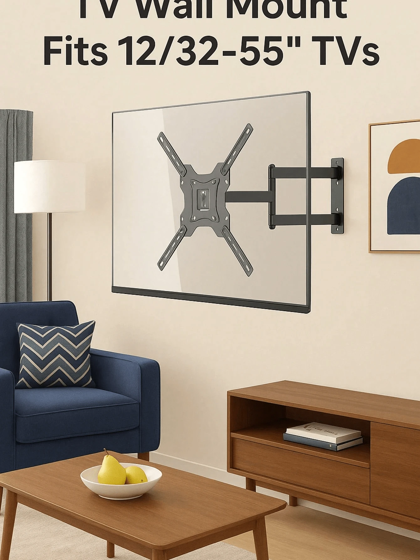 1 Piece TV Monitor Stand For 17 To 55 Inch Screens Max 25kg