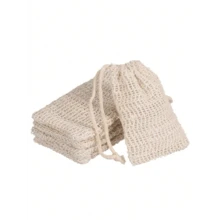 1Pcs Reusable Exfoliating Soap Saver Pouch, Sisal Soap Bag With Drawstring, Soap Saver Bag, Knotted Shower Soap Bag For Foaming And Drying, Body Scrubber, Back Scrubber Skin Smoother For Exfoliating Dirt And Dead Skin, Body Cleaning Tools, Bathroom Supplies, Bathroom Accessories Home Bathroom Decor Summer