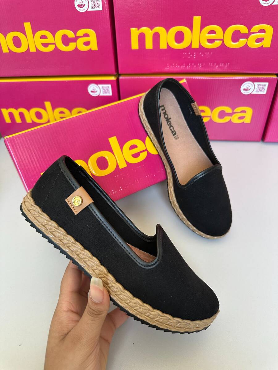 Women's Moleca Shoes Yacht Flats Easy Fit Comfortable Espadrilles - 黑色 - 查看 1