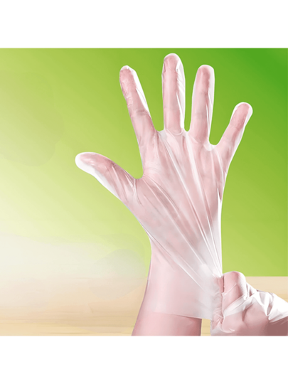 400 PCS Disposable Clear Vinyl Gloves – Gentle On Skin, Flexible, Latex-Free | Perfect For Food Service, Cleaning, Cooking, Baking & Home Use