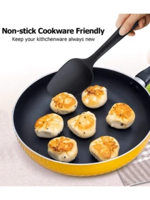 6 件套硅胶烘焙套装 - 耐热，可用洗碗机清洗 - 包括长铲、铲子、刮刀、油刷、蜂蜜铲 - 适合感恩节、复活节、万圣节、圣诞节和所有场合 - 送给面包师和家庭厨师、厨房、烘焙工具的理想礼物 - 彩色 - 查看 6