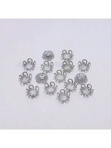 30pcs/50pcs/100pcs Vintage Six-Petal Flower Bead Caps, Jewelry Making Spacer Beads, For DIY Bracelets, Earrings, Necklaces, Craft Making