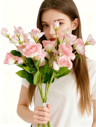 1/3/5pcs Artificial Flowers Suitable For Christmas, Valentine's Day, Various Holiday Decorations, Birthday Parties, Home Displays, Floral Arrangements, Scene Matching, Bedroom Flower Arrangements, Room Decoration, Home Decoration, New Year Decoration, Ideal For Beautiful And Romantic Decorations In Different Settings, Adding A Sense Of Happiness And Warmth