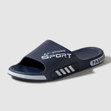 Comfortable Neutral PVC Soft-Sole Slippers - Casual Anti-Slip Sandals For Indoor, Outdoor, And Beach Use - Toe Design And Comfort Fit - Perfect For Summer Outdoor Activities And Indoor Leisure - 藏蓝色 - 查看 8
