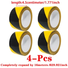 1/2/4/6 Rolls PE Caution Tape, Colorful Floor Marking Tape, Black & Yellow Zebra Line, High Visibility & Adhesive Hazard Tape For Aisle, Parking Lot, Warehouse, Durable & No Residue - Black and Yellow - View 13