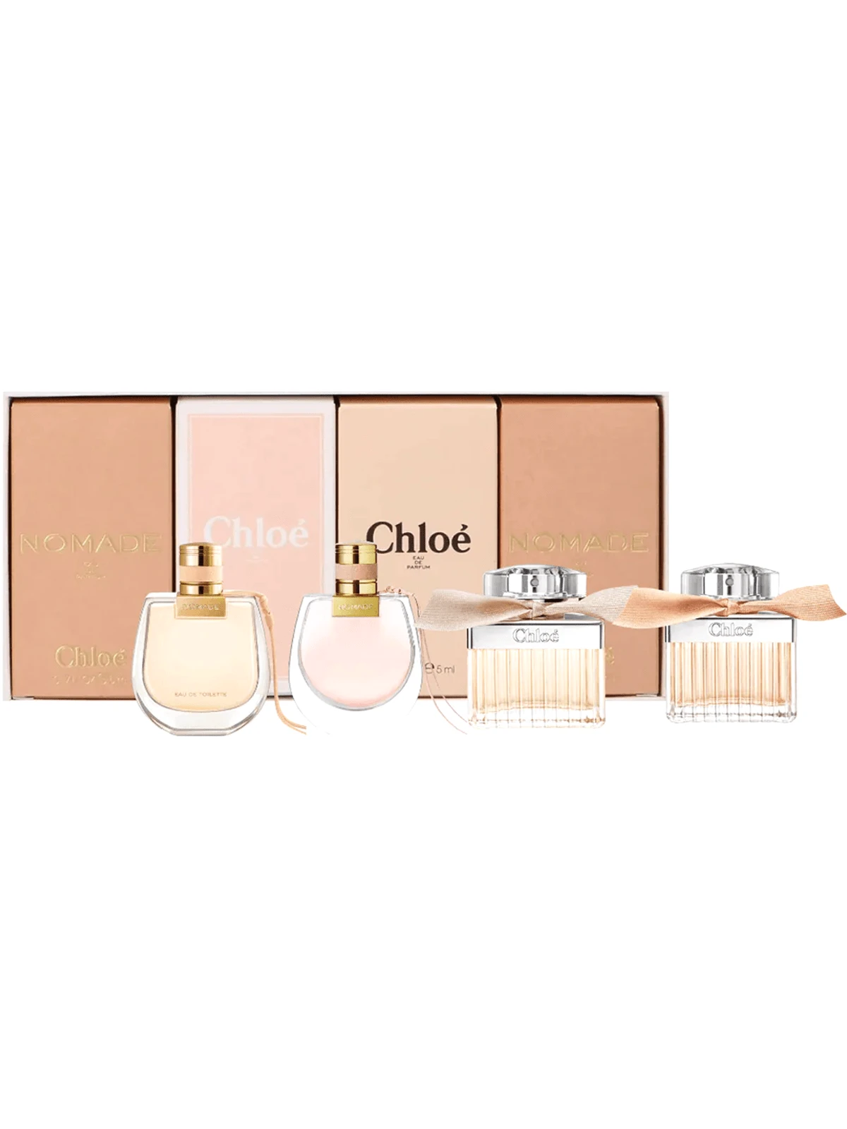 Chloé 4 Pcs Mini Set For Women(Nomade EDT 5ml*2+ Chole EDT 5ml+Chole EDP 5ml) Mini Set 0.17oz/5ml*4 - Perfume For Long Lasting Suitable For Birthday, Office, Gift, Daily Use - Multi Scents - View 1