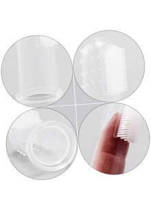 1PC Pet Finger Cots Toothbrush - Gentle Teeth Care Suitable For Dogs And Cats,Perfect For Small Pets- Easy-To-Use Cleaning Solution To Improve Oral Health - Popular Dog Toothbrush, Cat Toothbrush, Dog Teeth Cleaning, Dog Finger Toothbrush, Large And Small Pet Dog Toothbrush, Suitable For Teeth Cleaning Of Dogs And Cats - Transparent - View 8