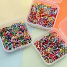 SMI Fine Juego de accesorios de joyería DIY de colores, que incluye cuentas, llaveros, anillas abiertas, mosquetones, ganchos y pasadores de ojo pequeños para la fabricación de joyas