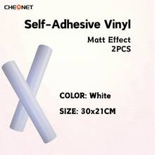 1张Cheonet永久性背胶乙烯基哑光/亮光彩色贴纸，适用于派对装饰DIY - 白色2件 - 查看 17