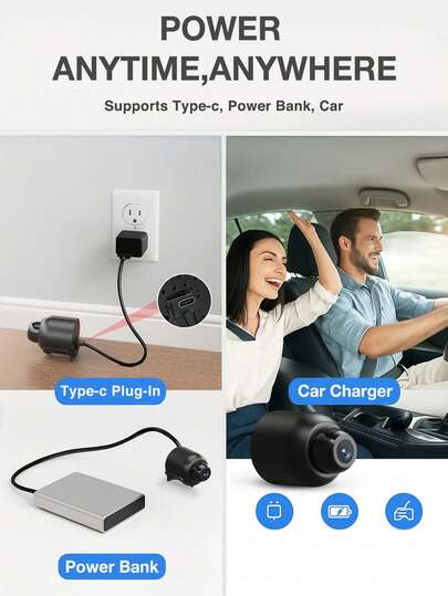 Slimme Wi Fi Camera Live View In 720p HD, Features Night Vision, Motion Alerts Continuous Recording, Versatile Mini Indoor Outdoor 1pc/ view 8