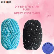 3 团柔软渐变色纱线，钩针和针织纱线，适合日常 DIY 钩针和针织毛衣、围巾、帽子、DIY 工艺品，50 克 * 3，适合初学者