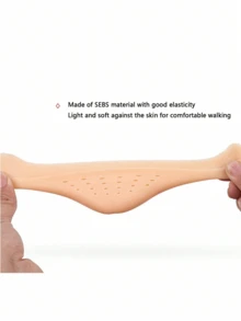 QKC 2 件升级版软凝胶脚趾垫，芭蕾脚趾保护垫，增加缓冲和保护，减少脚趾和地板之间的摩擦，增加舒适度，有白色和米色可选