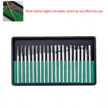 20/30 Piece Rhinestone Burr Set, 3mm Handle Carving Drill Bit, Fine Carving And Polishing Drill Bit Set, Rhinestone Coating Can Improve Cutting Efficiency, Very Suitable For Jewelry Carving, Woodworking, Handicrafts And DIY