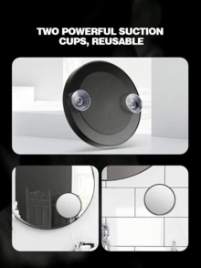 2pcs Portable Suction Cup 50x Magnifying Glass With Suction Cup And Tweezers Set, 3.5-Inch Travel Outdoor Picnic Magnifying Detail Makeup Mirror