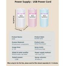 RAF 1pc Humidifier, Silent For Home, Bedroom, Office, Desktop, Car, Dorm Room, Cute Design/Multicolor Cup USB Mini Humidifier For Home, Office, Car, Bedroom, With , Air Humidification Birthday Travel Camping Christmas Decor(No Battery, Need To Plug The Cable) - Multicolor - View 11