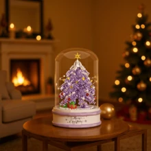 1pc 2025 New Music Box Christmas Tree Small Particle Building Toy Santa Claus Blocks Educational Toy Compatible For Boys Girls Birthday Christmas Gift, Interesting, Hands-On, Creative - Multicolor - View 17