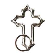 1个重型朋克摇滚钥匙扣，带登山扣 - 金属十字架露营装备，前卫设计，坚固钥匙圈，钥匙收纳器，基督教宗教礼物，男士户外装备，粗犷美学，可靠配件，钥匙扣 - 彩色 - 查看 8