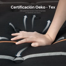 DreamFit Colchón Híbrido En Caja,Colchon Matrimonial 135CM*190CM*25CM,Ortopedico,Ergonómico,Espuma de Alta Densidad Memory Foam,,Antibacteriana,Antiácaros,Transpirabilidad,Antialérgico,Resistente a la humedad,Alivio de Presión y Extremadamente Cómodo,Firmeza Media,Certificado CertiPUR-US®, Economico,Colchones Resortes - Negro - Ver 6