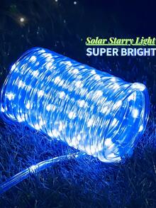 (50/100/200/300 LED) Đèn tuýp LED năng lượng mặt trời, Đèn tuýp nâng cấp, 8 chế độ với hiệu ứng nhấp nháy màu xanh, 300 đèn LED - Đèn tuýp LED năng lượng mặt trời 50 đèn LED | Đèn tuýp trong suốt - Nhiều màu - Xem 2