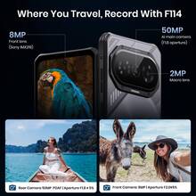 FOSSiBOT F114 Rugged Smartphone, 6.67-Inch, 4GB +128GB, Android 15, 50MP Camera, 5000mAh Battery, IP68/IP69K, NFC/Face ID/GPS,Octa Core 50MP Main Camera - màu đen - Xem 10