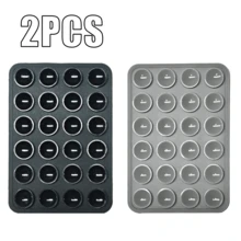 1/2/3/4/5/10/50个硅胶双面手机吸盘方形手机支架每侧24个吸盘20种颜色可选双面加厚通用适用于办公桌、瓷砖和浴室墙壁 - 彩色 - 查看 18