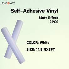 1张Cheonet永久性背胶乙烯基哑光/亮光彩色贴纸，适用于派对装饰DIY - 白色2件 - 查看 15