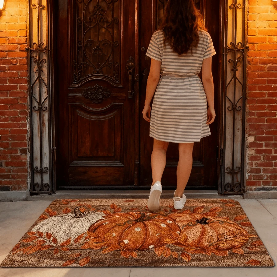 Halloween, Crăciun, Ziua Recunoștinței, Cele mai bine vândute articole de toamnă, Covorașe de podea din pământ de diatomee, Covorașe de baie cu uscare rapidă și rezistente la murdărie, Covorașe de podea anti-murdărie pentru dormitor și baie, Covoare din catifea cristalină cu dovleac, Covorașe decorative pentru ușă, Covorașe de intrare cu dovleac, Covorașe de podea rezistente la murdărie, praf și uzură